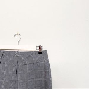 Stylish Plaid Work Pants/Trousers with cuffed Ankle